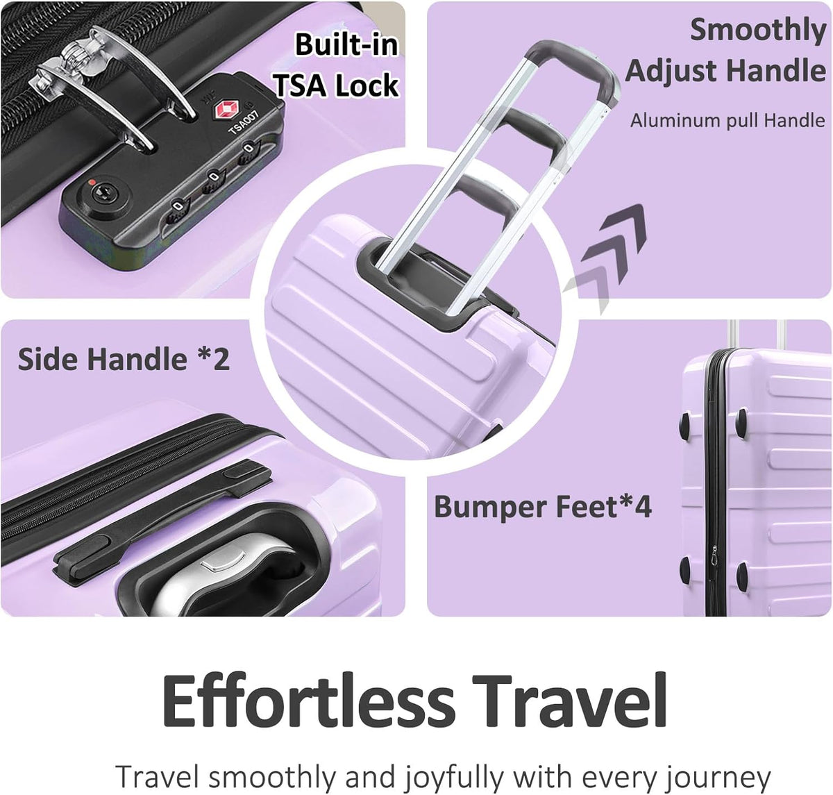 Carry on Luggage 22x14x9 Airline Approved, Expandable 20 Inch Hardside Suitcase with Wheels TSA Lock, PC+ABS Lightweight Carry on Suitcases for Women
