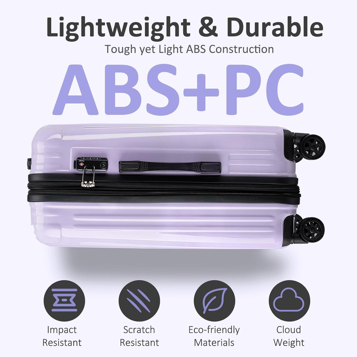 Carry on Luggage 22x14x9 Airline Approved, Expandable 20 Inch Hardside Suitcase with Wheels TSA Lock, PC+ABS Lightweight Carry on Suitcases for Women