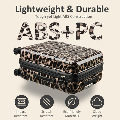 Carry on Luggage 22x14x9 Airline Approved, Expandable 20 Inch Hardside Suitcase with Wheels TSA Lock, PC+ABS Lightweight Carry on Suitcases for Women