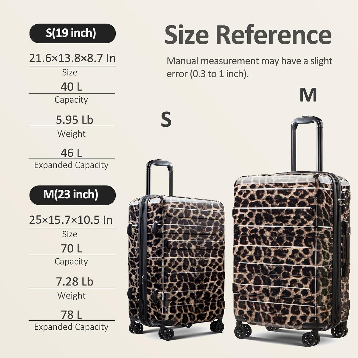 Carry on Luggage 22x14x9 Airline Approved, Expandable 20 Inch Hardside Suitcase with Wheels TSA Lock, PC+ABS Lightweight Carry on Suitcases for Women