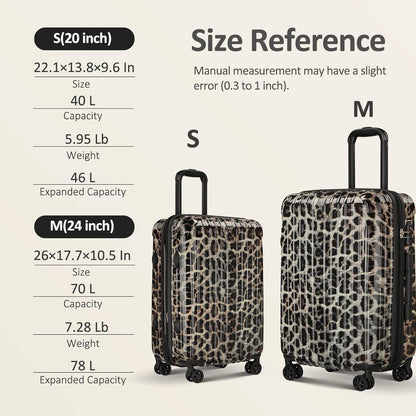 Carry on Luggage 22x14x9 Airline Approved, Expandable 20 Inch Hardside Suitcase with Wheels TSA Lock, PC+ABS Lightweight Carry on Suitcases for Women
