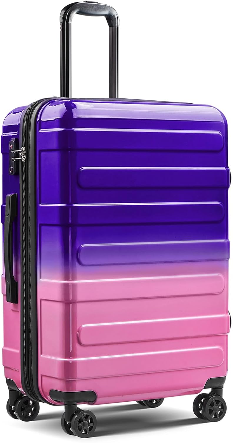 Carry on Luggage 22x14x9 Airline Approved, Expandable 20 Inch Hardside Suitcase with Wheels TSA Lock, PC+ABS Lightweight Carry on Suitcases for Women