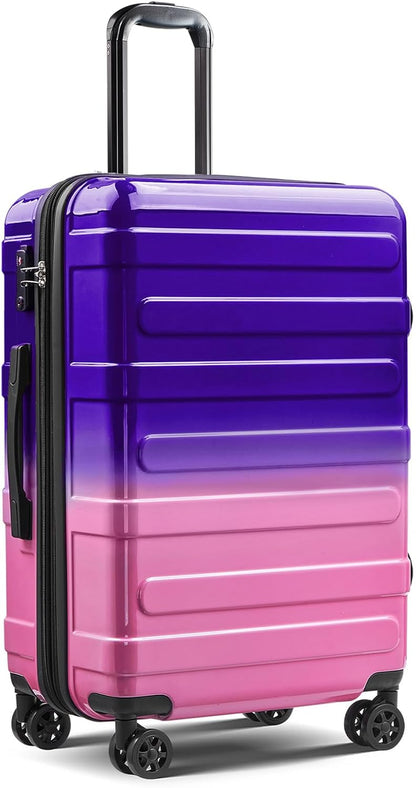 Carry on Luggage 22x14x9 Airline Approved, Expandable 20 Inch Hardside Suitcase with Wheels TSA Lock, PC+ABS Lightweight Carry on Suitcases for Women