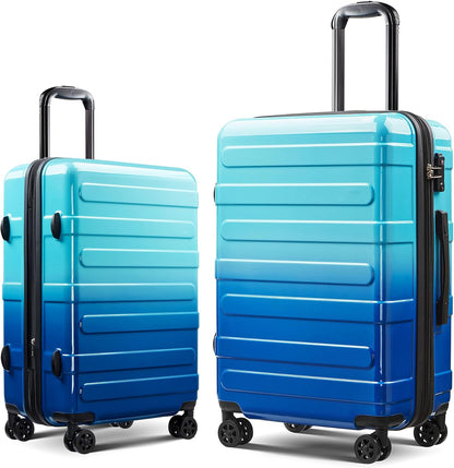 Carry on Luggage 22x14x9 Airline Approved, Expandable 20 Inch Hardside Suitcase with Wheels TSA Lock, PC+ABS Lightweight Carry on Suitcases for Women