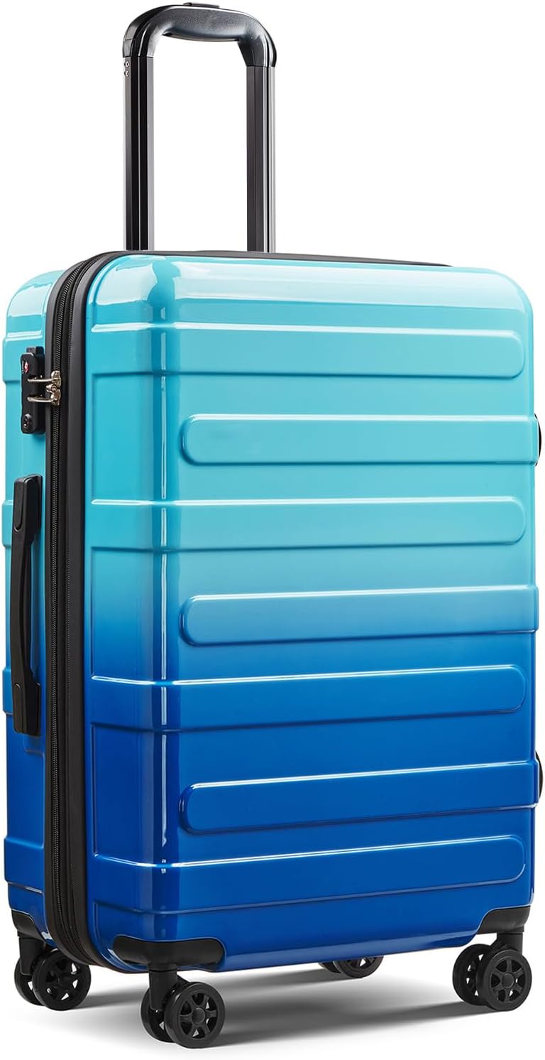 Carry on Luggage 22x14x9 Airline Approved, Expandable 20 Inch Hardside Suitcase with Wheels TSA Lock, PC+ABS Lightweight Carry on Suitcases for Women