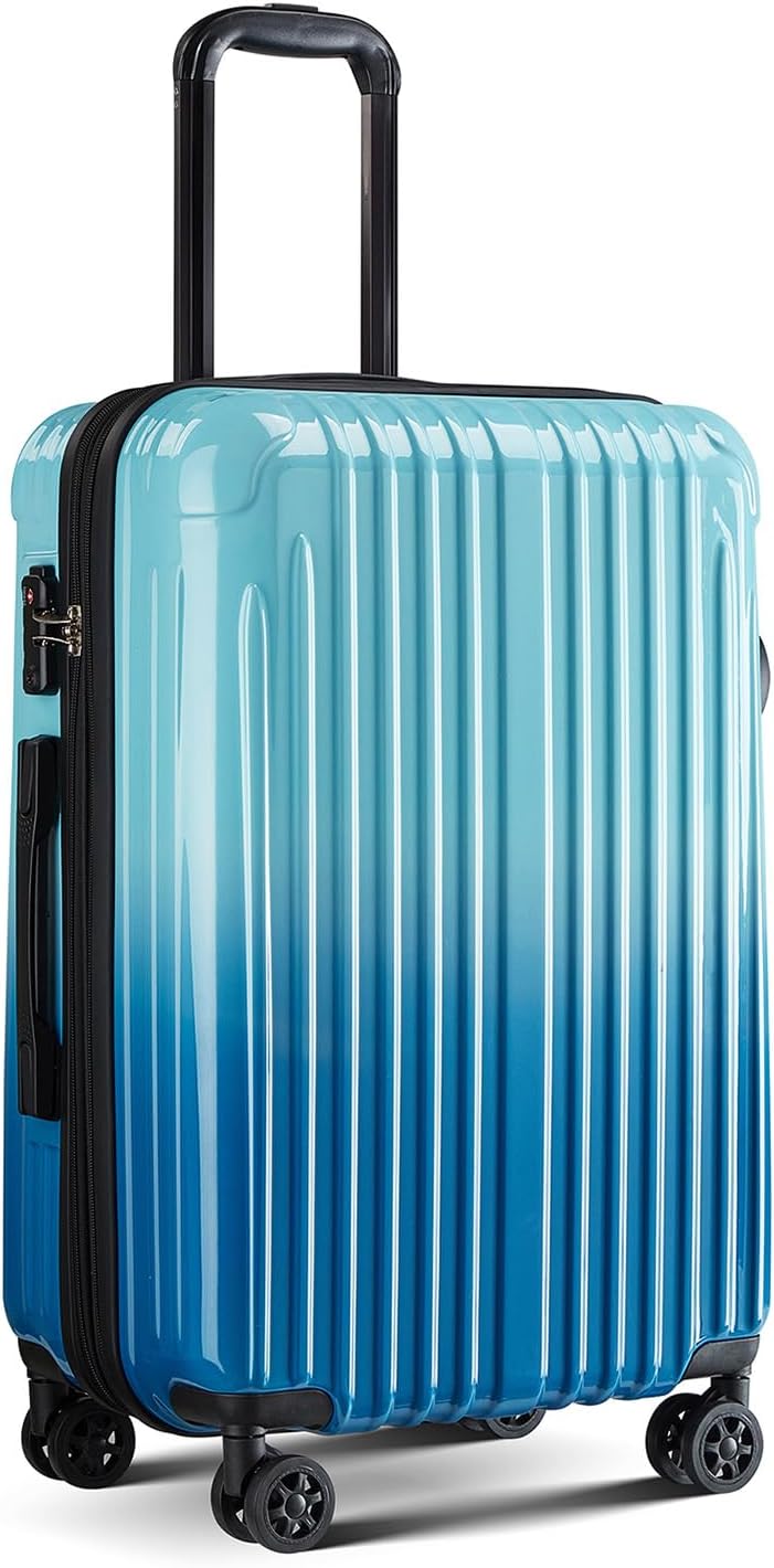Carry on Luggage 22x14x9 Airline Approved, Expandable 20 Inch Hardside Suitcase with Wheels TSA Lock, PC+ABS Lightweight Carry on Suitcases for Women