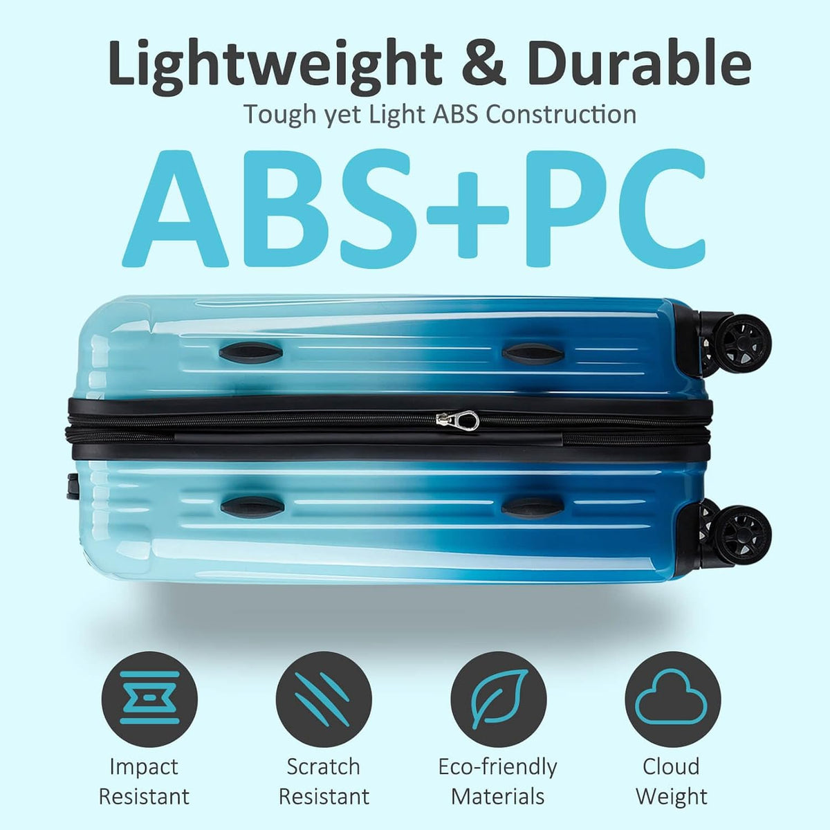 Carry on Luggage 22x14x9 Airline Approved, Expandable 20 Inch Hardside Suitcase with Wheels TSA Lock, PC+ABS Lightweight Carry on Suitcases for Women