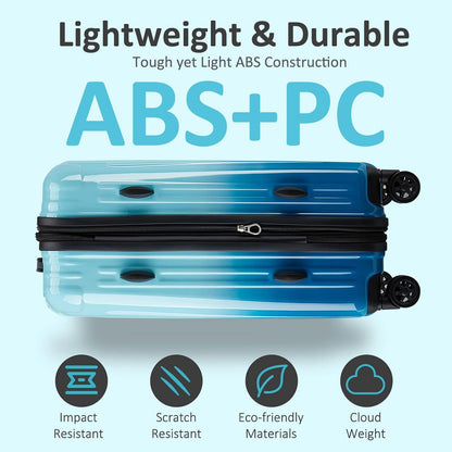 Carry on Luggage 22x14x9 Airline Approved, Expandable 20 Inch Hardside Suitcase with Wheels TSA Lock, PC+ABS Lightweight Carry on Suitcases for Women