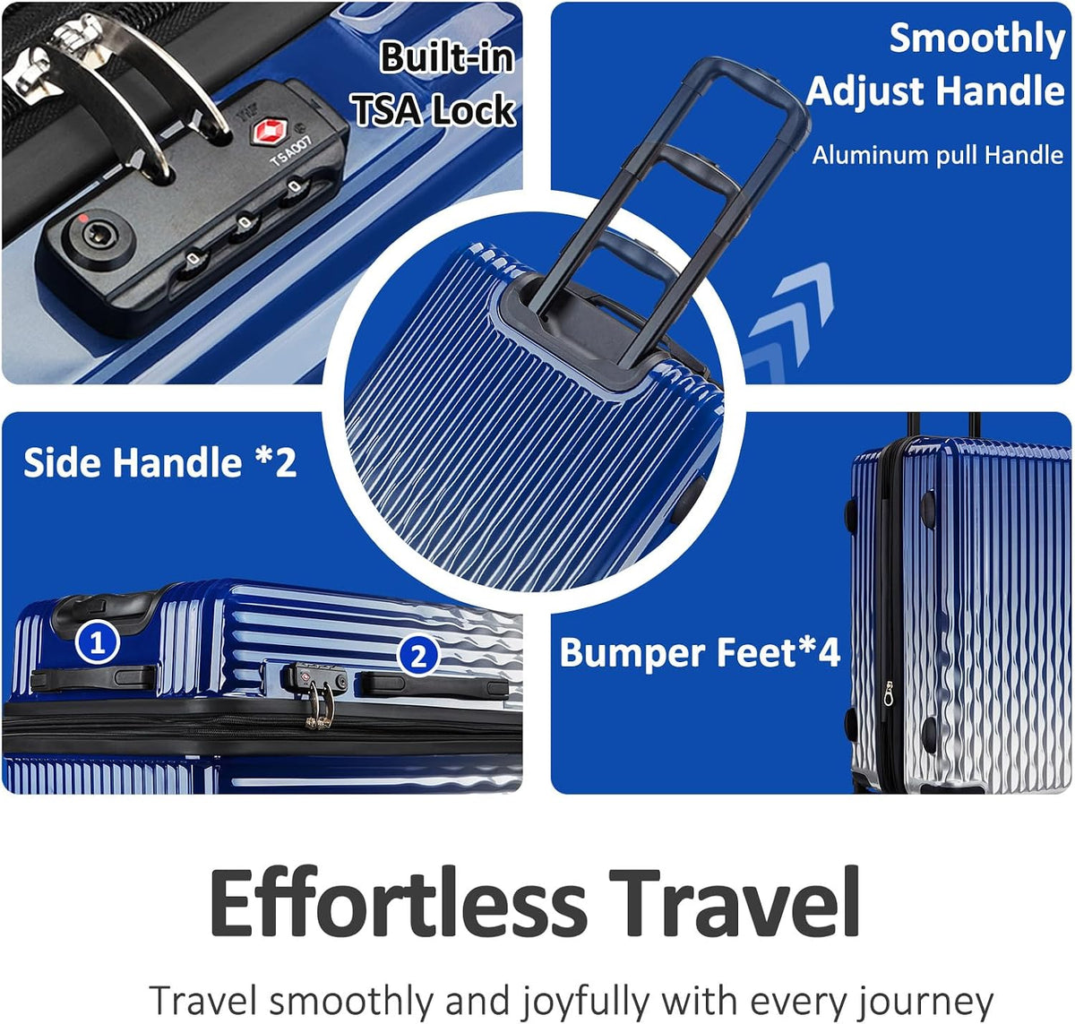 Carry on Luggage 22x14x9 Airline Approved, Expandable 20 Inch Hardside Suitcase with Wheels TSA Lock, PC+ABS Lightweight Carry on Suitcases for Women