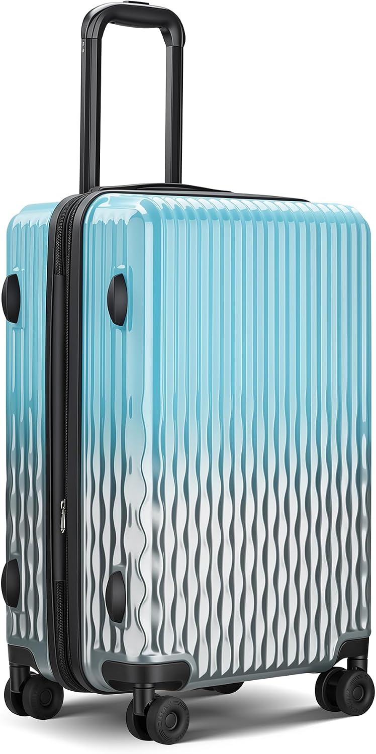 Carry on Luggage 22x14x9 Airline Approved, Expandable 20 Inch Hardside Suitcase with Wheels TSA Lock, PC+ABS Lightweight Carry on Suitcases for Women