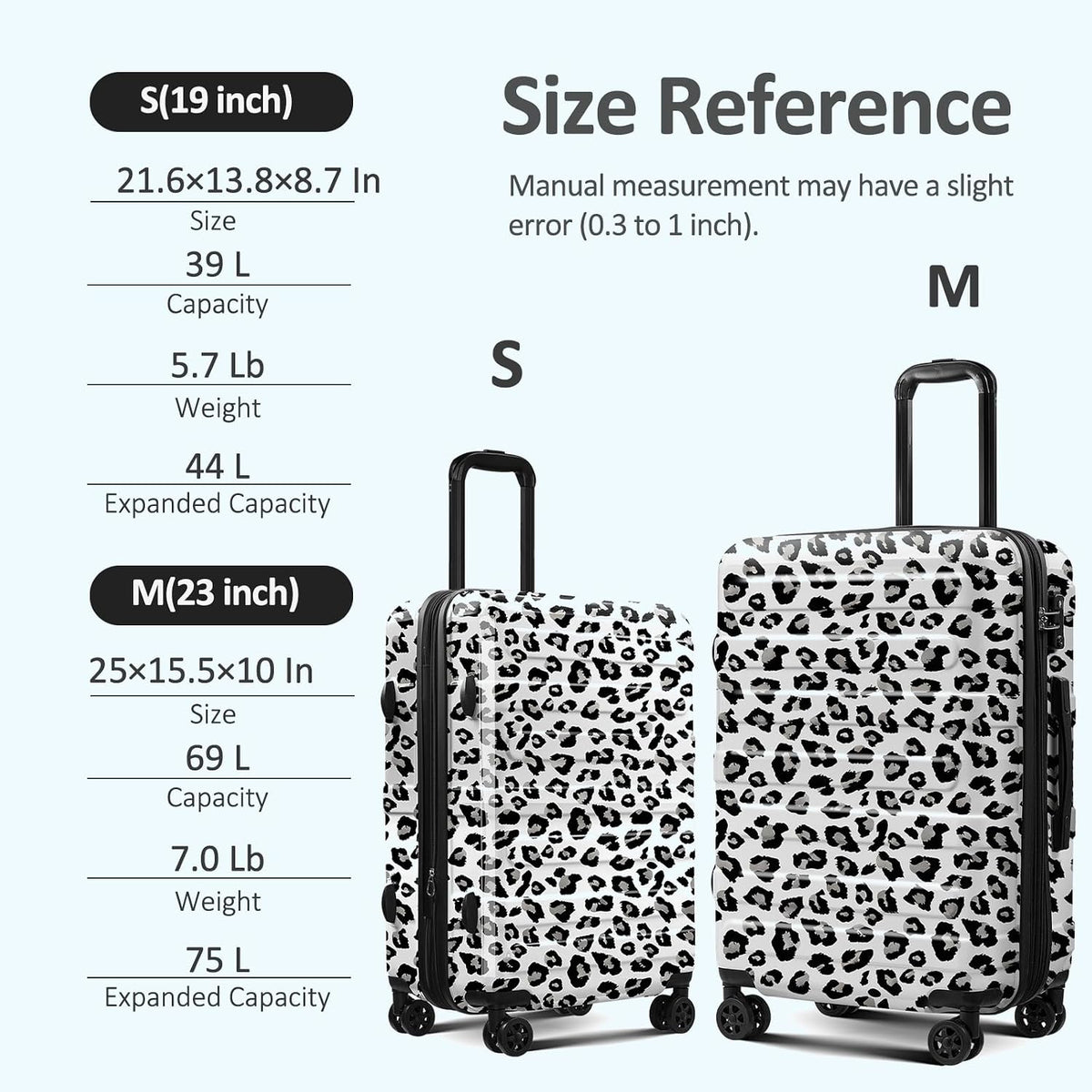 Carry on Luggage 22x14x9 Airline Approved, Expandable 20 Inch Hardside Suitcase with Wheels TSA Lock, PC+ABS Lightweight Carry on Suitcases for Women