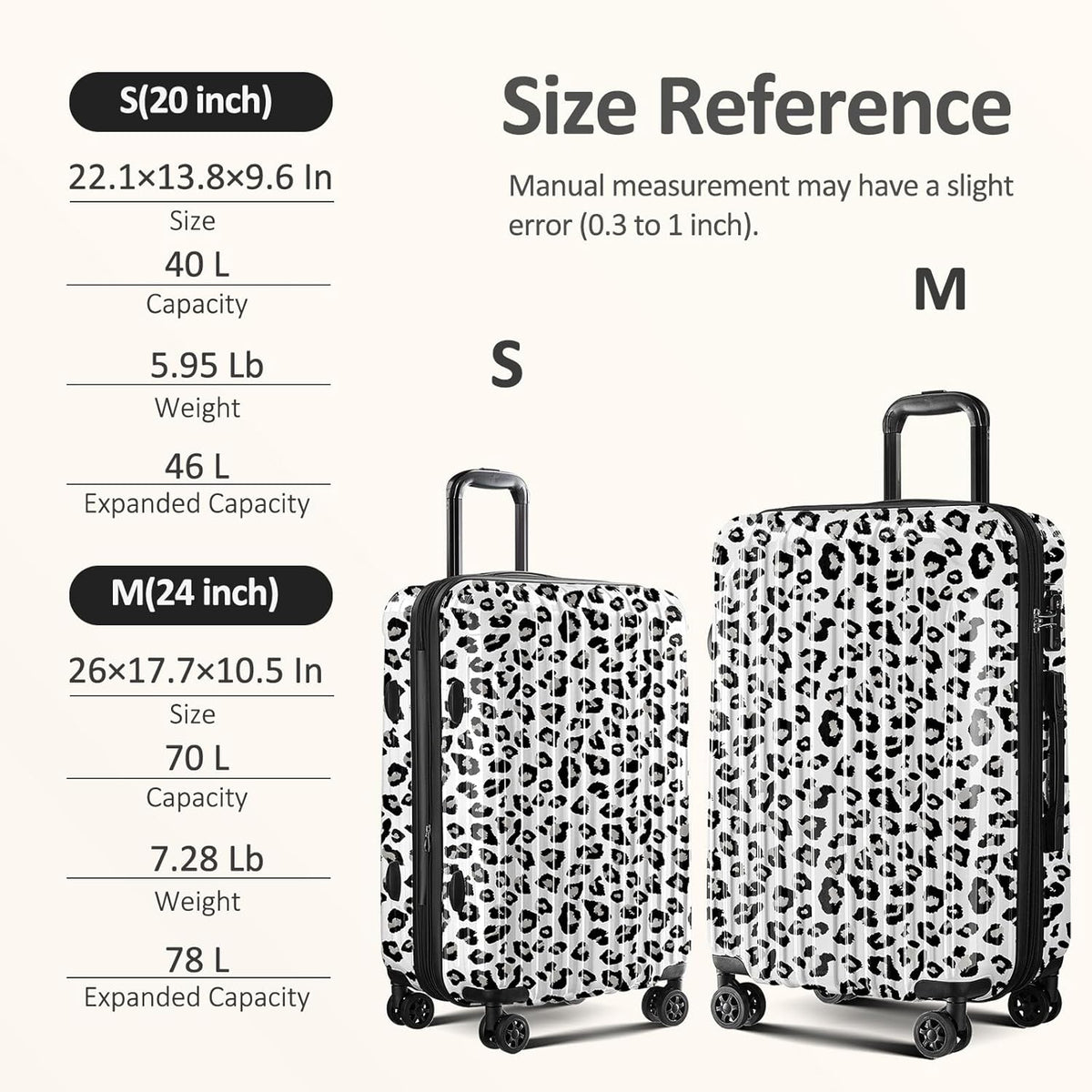 Carry on Luggage 22x14x9 Airline Approved, Expandable 20 Inch Hardside Suitcase with Wheels TSA Lock, PC+ABS Lightweight Carry on Suitcases for Women