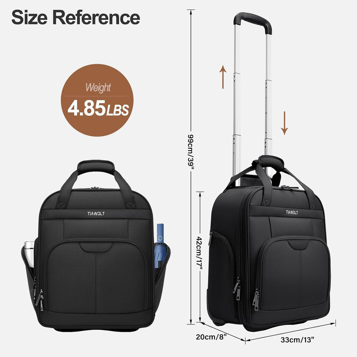 Underseat Carry on Luggage with Wheels,16-inch Airline Approved Personal Item Stylish Softside Underseater Suitcases with Wet/Dry Pockets,Overnight Rolling Carry-on Bag for Short Trip, Purple