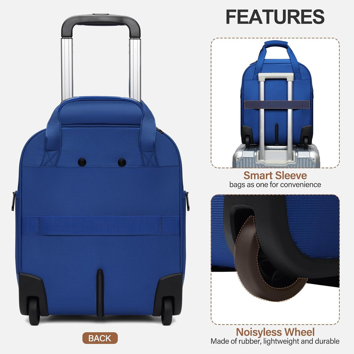 Underseat Carry on Luggage with Wheels,16-inch Airline Approved Personal Item Stylish Softside Underseater Suitcases with Wet/Dry Pockets,Overnight Rolling Carry-on Bag for Short Trip, Purple