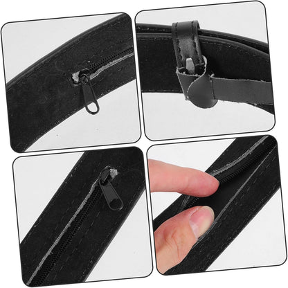 Hidden Money Pocket Travel Waist Belt Concealed Zipper for Secure Storage of Valuables Brown Pu Money Belt for Men