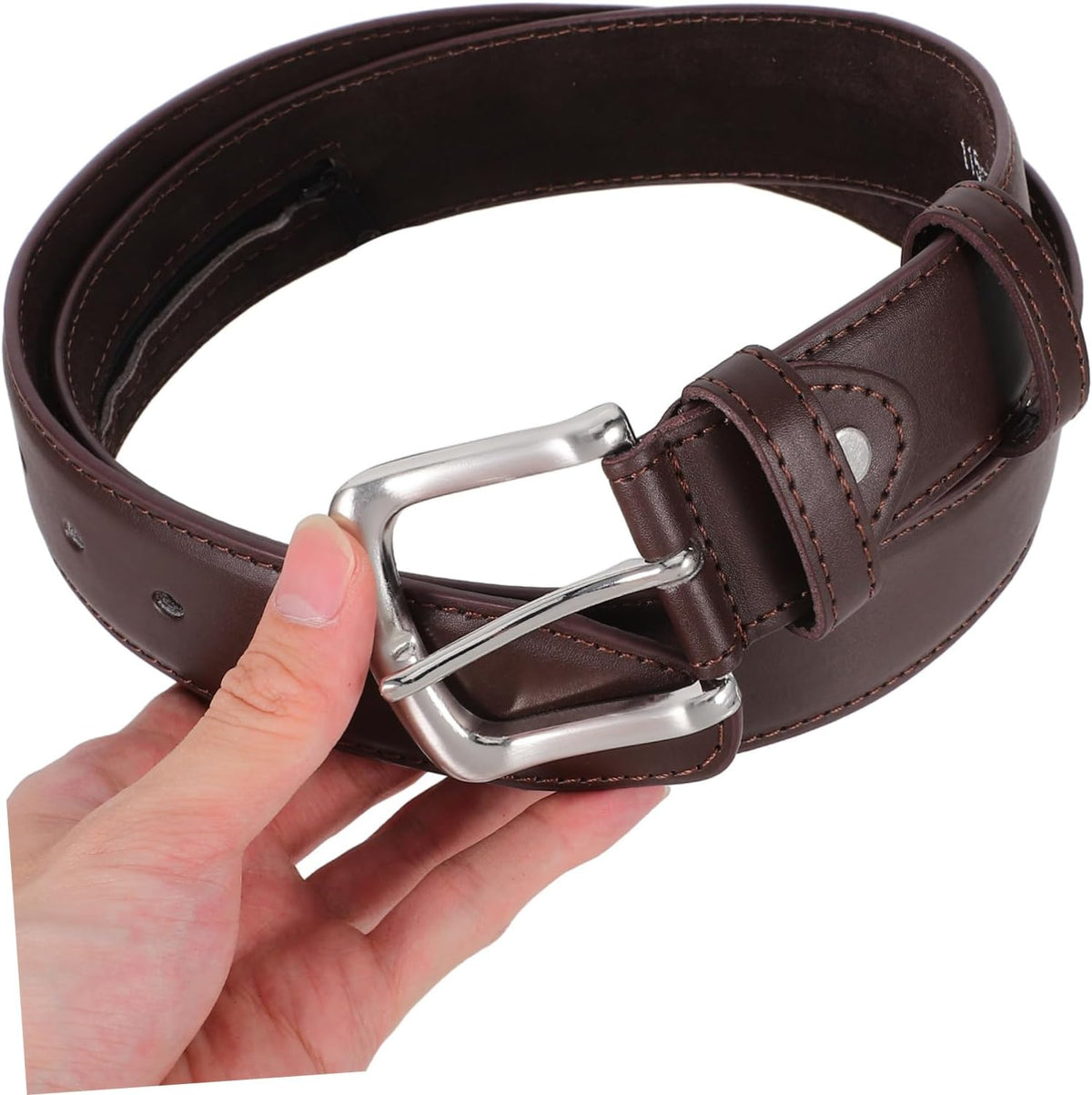 Hidden Money Pocket Travel Waist Belt Concealed Zipper for Secure Storage of Valuables Brown Pu Money Belt for Men