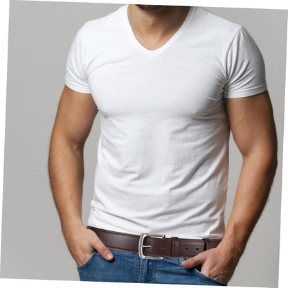 Hidden Money Pocket Travel Waist Belt Concealed Zipper for Secure Storage of Valuables Brown Pu Money Belt for Men