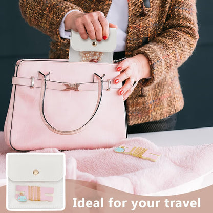 18 Pack Portable Necklace Display Cards with White Storage Bags Tangle-Free Jewelry Organizer Set PU Leather Jewelry Holder Kit for Home Travel Earrings Rings Necklaces Jewelry Storage