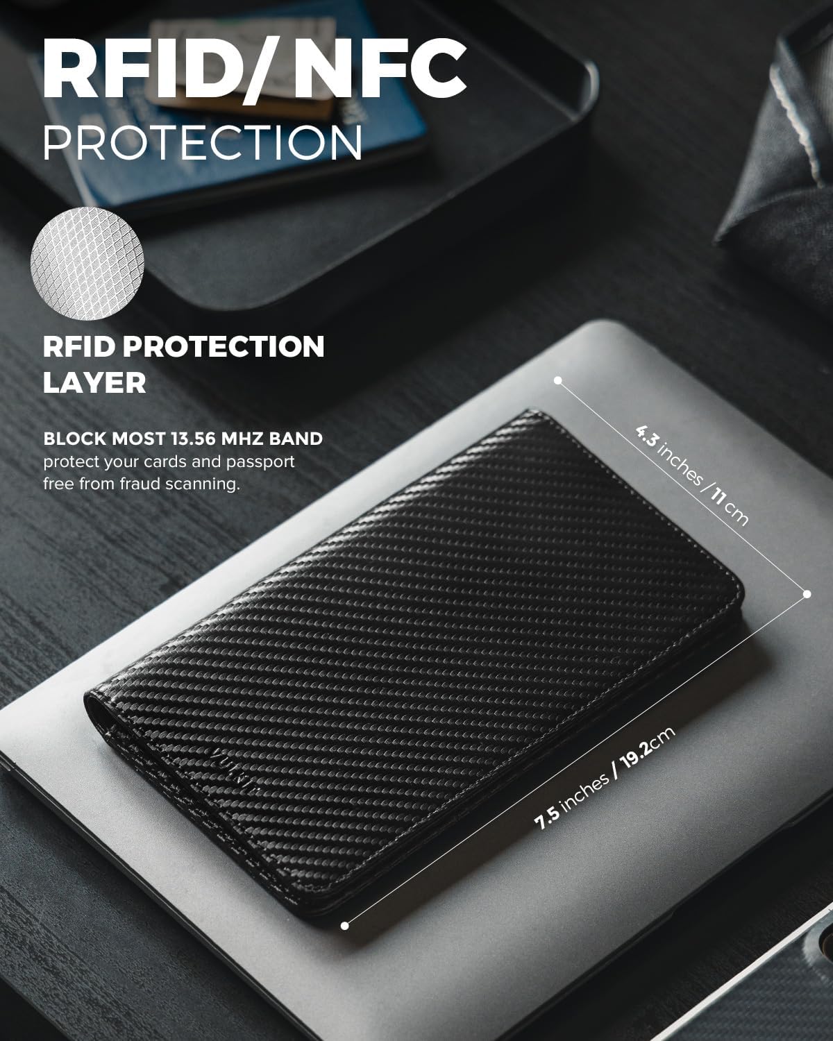 Passport Holder Wallet RFID Blocking Travel Wallet for Men & Women