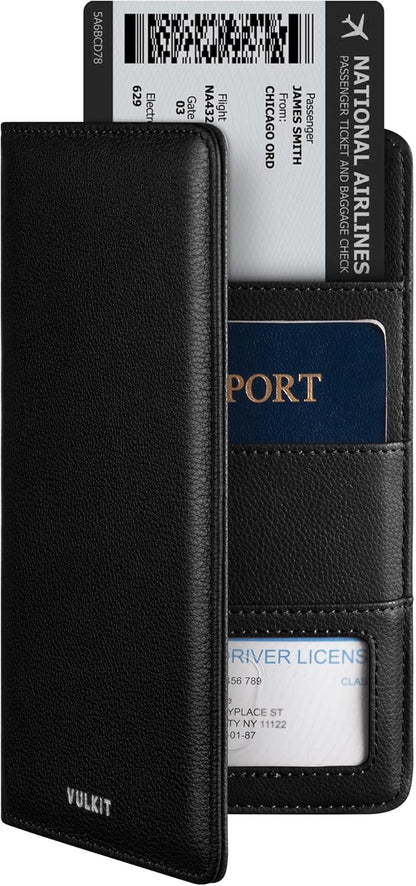 Passport Holder Wallet RFID Blocking Travel Wallet for Men & Women
