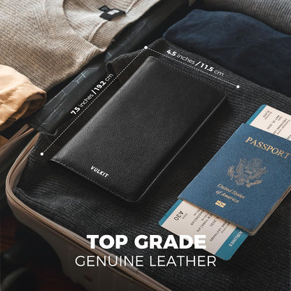 Passport Holder Wallet RFID Blocking Travel Wallet for Men & Women