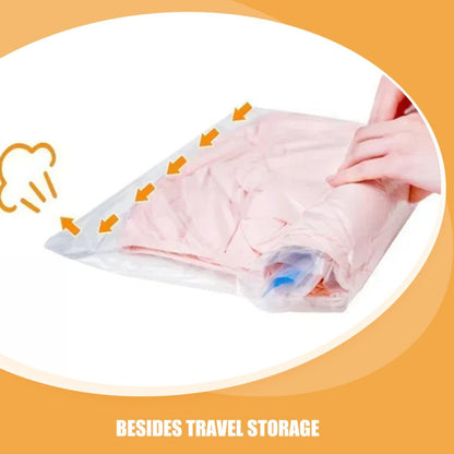 12pcs Reusable Hand Roll up Travel Compression Bags Vacuum Storage Bags for Clothes Maximize Luggage Space and Keep Items Dry and Organized