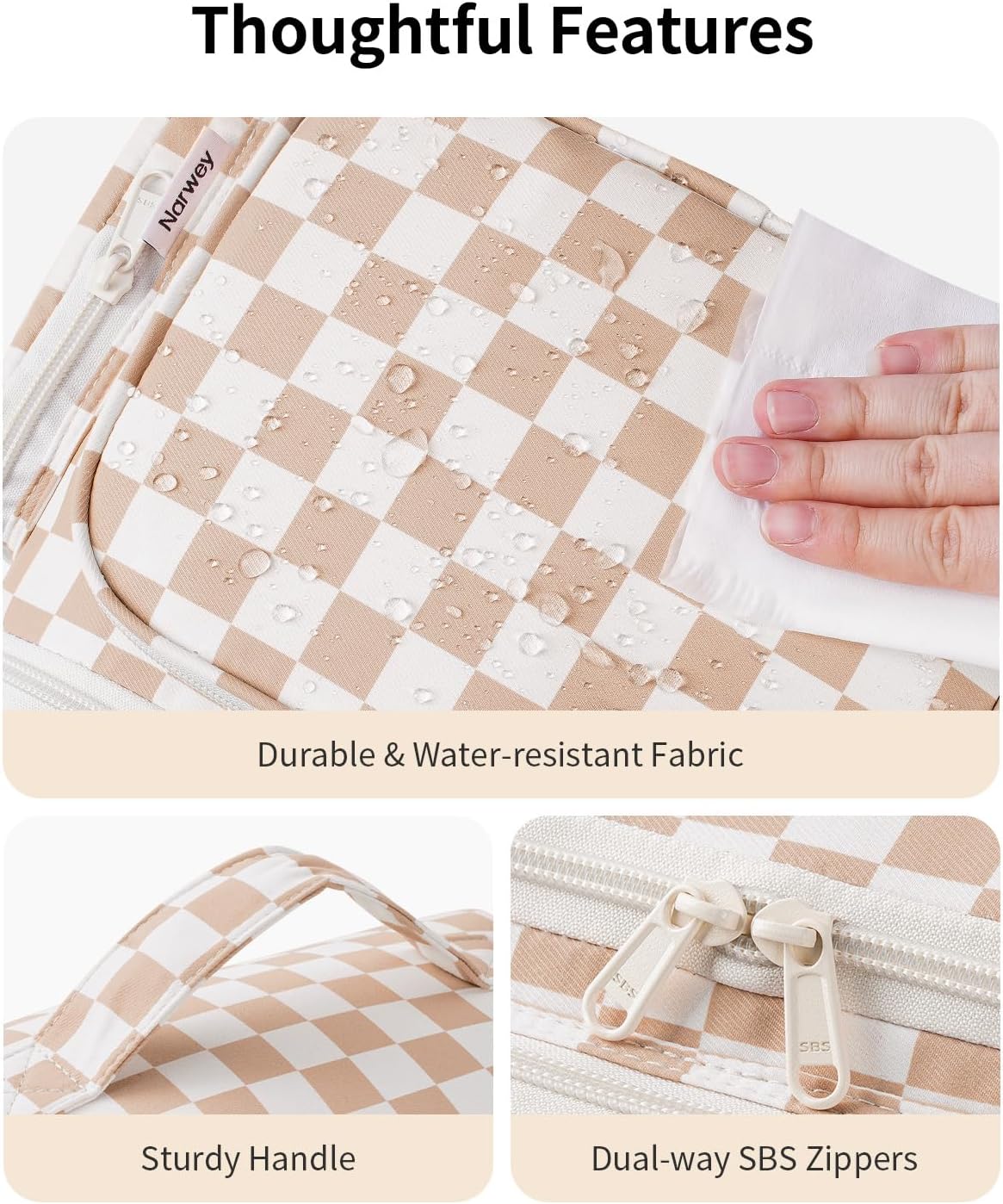 Hanging Travel Toiletry Bag for Women, Large Makeup Bag, Wide Open Cosmetic Bag, Multiple Organized Pocket, Wet Pocket for Towel, Portable Bathroom Travel Bag for Toiletries, Essentials