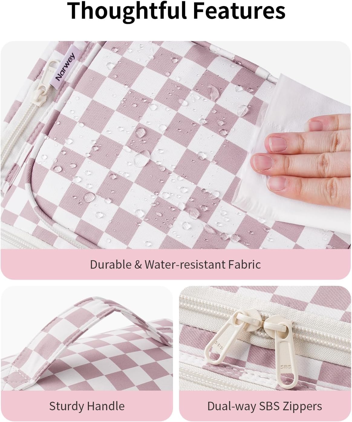 Hanging Travel Toiletry Bag for Women, Large Makeup Bag, Wide Open Cosmetic Bag, Multiple Organized Pocket, Wet Pocket for Towel, Portable Bathroom Travel Bag for Toiletries, Essentials