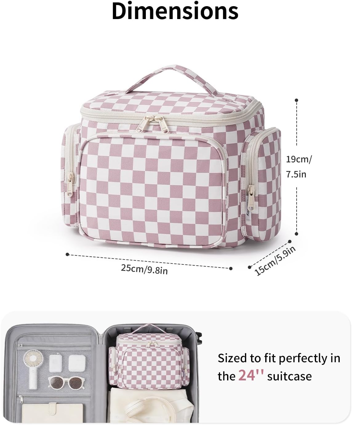 Hanging Travel Toiletry Bag for Women, Large Makeup Bag, Wide Open Cosmetic Bag, Multiple Organized Pocket, Wet Pocket for Towel, Portable Bathroom Travel Bag for Toiletries, Essentials