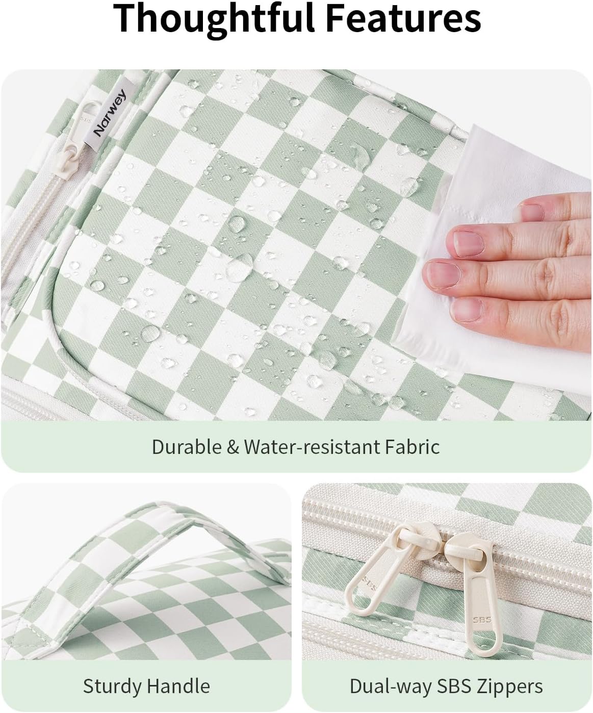 Hanging Travel Toiletry Bag for Women, Large Makeup Bag, Wide Open Cosmetic Bag, Multiple Organized Pocket, Wet Pocket for Towel, Portable Bathroom Travel Bag for Toiletries, Essentials