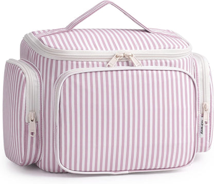 Hanging Travel Toiletry Bag for Women, Large Makeup Bag, Wide Open Cosmetic Bag, Multiple Organized Pocket, Wet Pocket for Towel, Portable Bathroom Travel Bag for Toiletries, Essentials