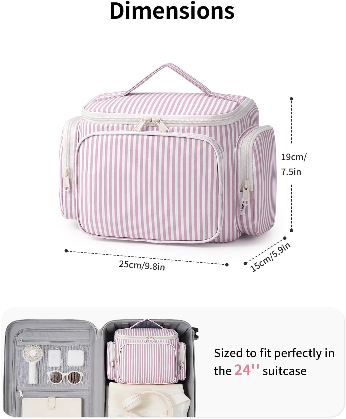 Hanging Travel Toiletry Bag for Women, Large Makeup Bag, Wide Open Cosmetic Bag, Multiple Organized Pocket, Wet Pocket for Towel, Portable Bathroom Travel Bag for Toiletries, Essentials