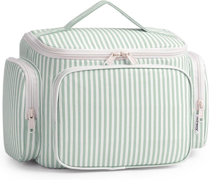 Hanging Travel Toiletry Bag for Women, Large Makeup Bag, Wide Open Cosmetic Bag, Multiple Organized Pocket, Wet Pocket for Towel, Portable Bathroom Travel Bag for Toiletries, Essentials