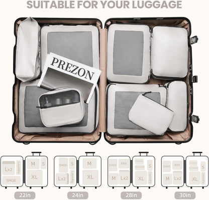 Mesh Packing Cubes for Travel, Durable Luggage Organizer with Sturdy Material and Double Zippers, Comprehensive Set for Travel Accessories Storage, teal