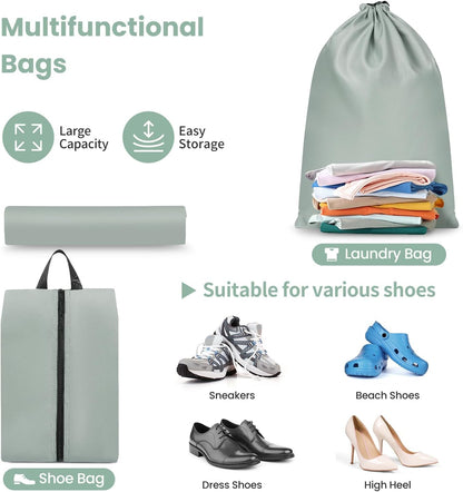 Mesh Packing Cubes for Travel, Durable Luggage Organizer with Sturdy Material and Double Zippers, Comprehensive Set for Travel Accessories Storage, teal