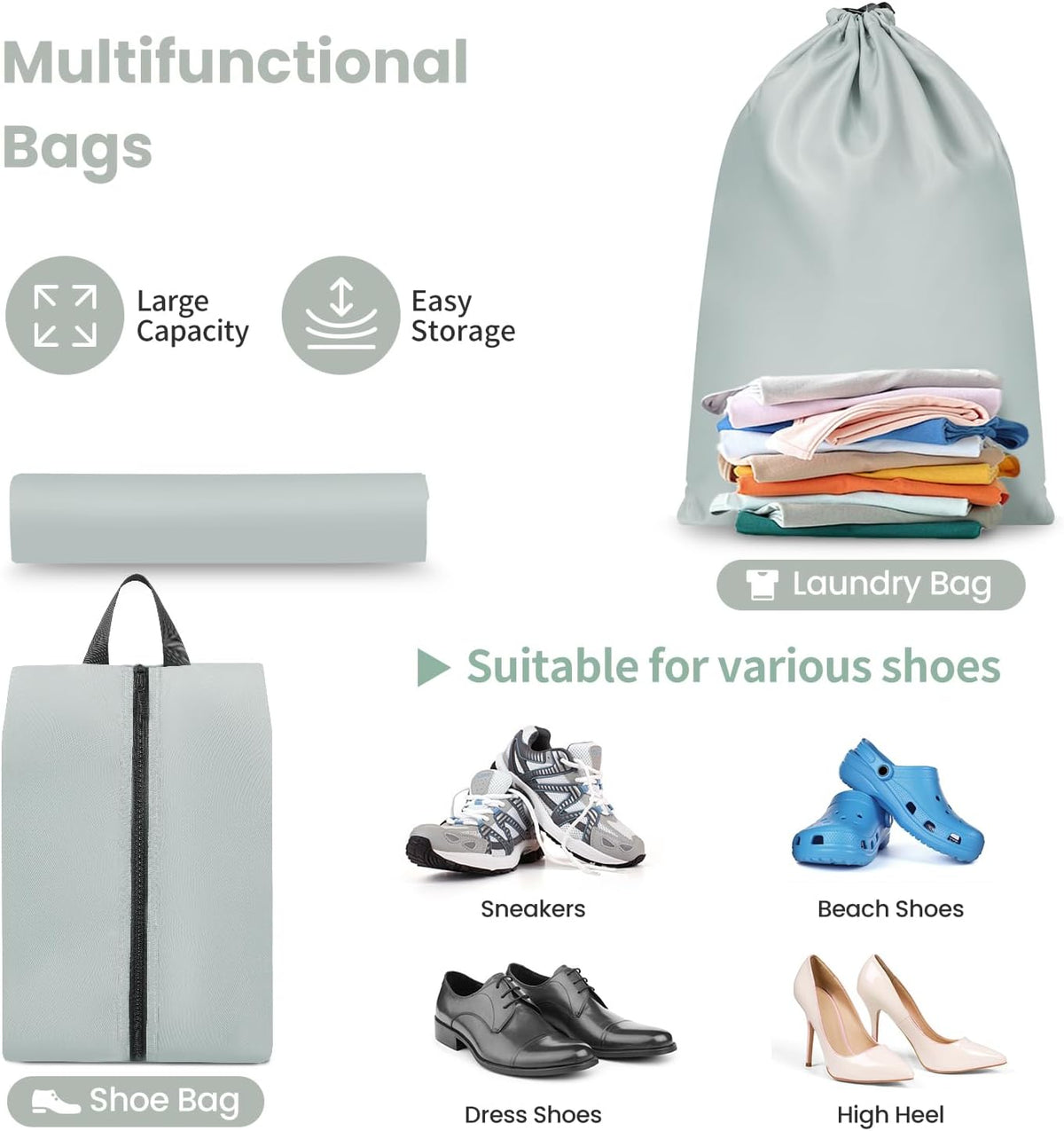 Mesh Packing Cubes for Travel, Durable Luggage Organizer with Sturdy Material and Double Zippers, Comprehensive Set for Travel Accessories Storage, teal