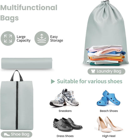 Mesh Packing Cubes for Travel, Durable Luggage Organizer with Sturdy Material and Double Zippers, Comprehensive Set for Travel Accessories Storage, teal