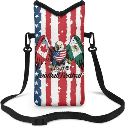 Adjustable Crossbody Phone Bag with Hook & Loop Strap Hand Free Cell Phone Bag for Women Men Running Travel Essentials