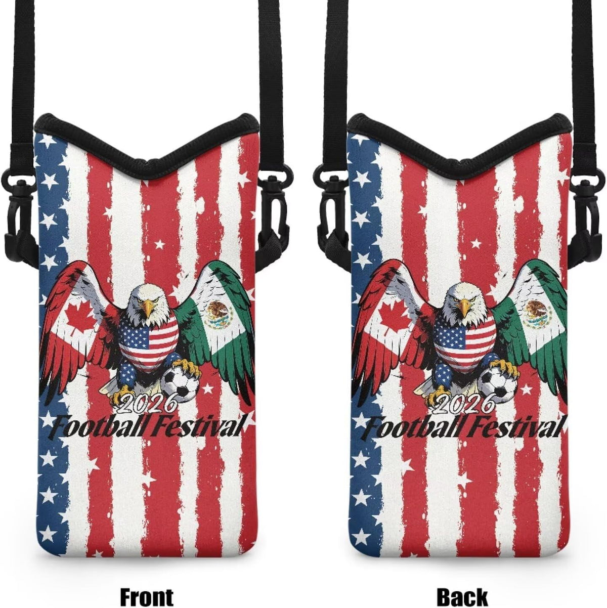 Adjustable Crossbody Phone Bag with Hook & Loop Strap Hand Free Cell Phone Bag for Women Men Running Travel Essentials