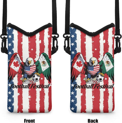 Adjustable Crossbody Phone Bag with Hook & Loop Strap Hand Free Cell Phone Bag for Women Men Running Travel Essentials