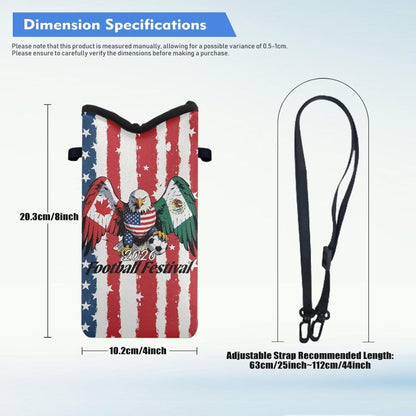 Adjustable Crossbody Phone Bag with Hook & Loop Strap Hand Free Cell Phone Bag for Women Men Running Travel Essentials