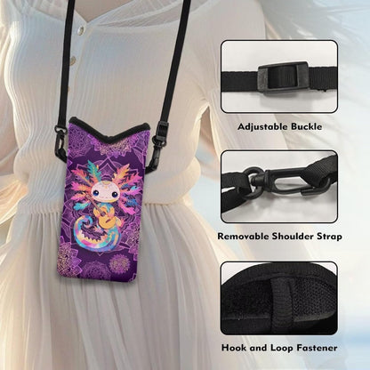 Adjustable Crossbody Phone Bag with Hook & Loop Strap Hand Free Cell Phone Bag for Women Men Running Travel Essentials