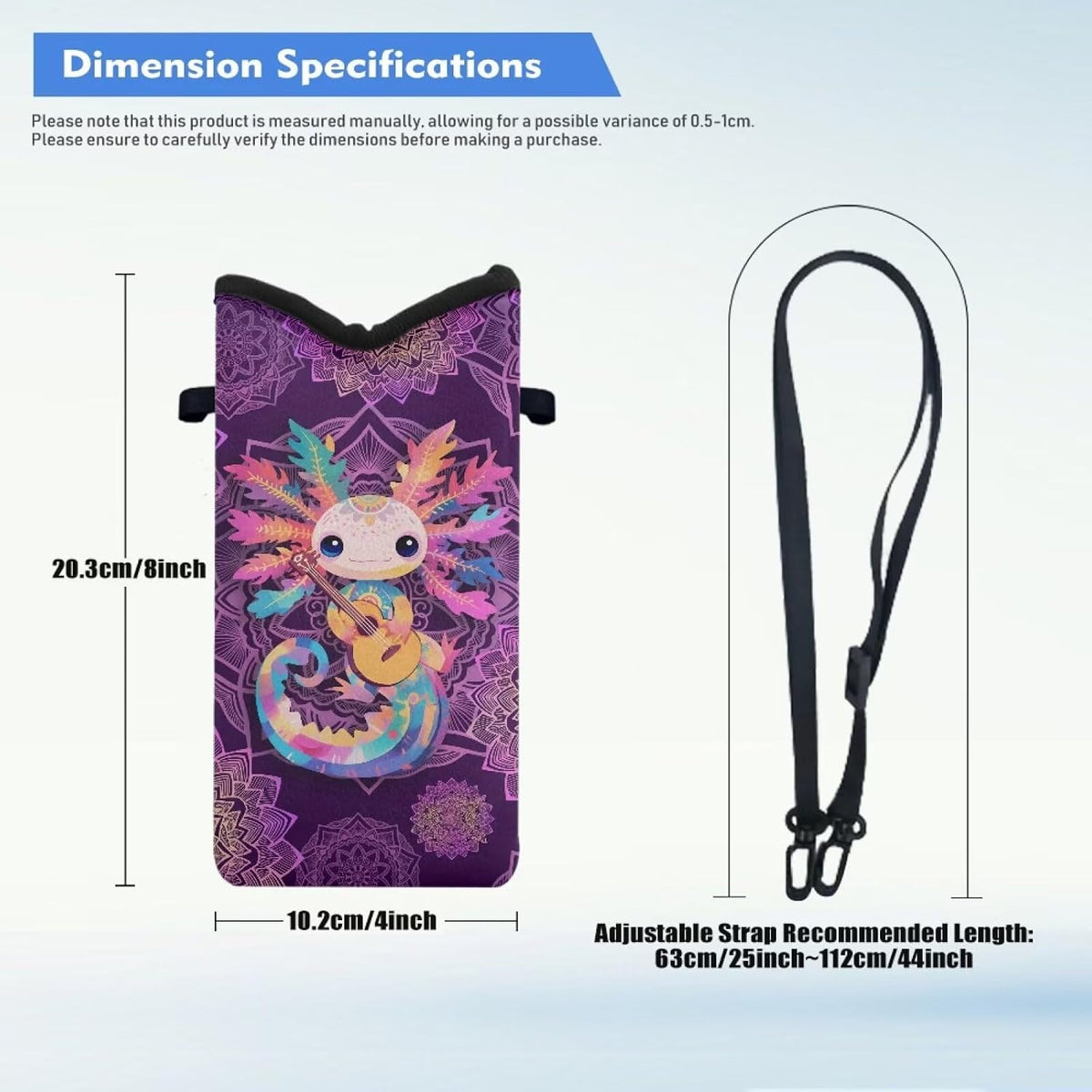 Adjustable Crossbody Phone Bag with Hook & Loop Strap Hand Free Cell Phone Bag for Women Men Running Travel Essentials