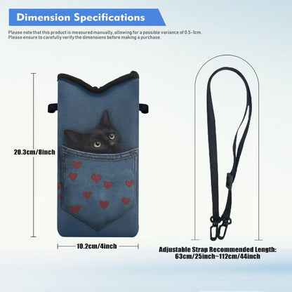 Adjustable Crossbody Phone Bag with Hook & Loop Strap Hand Free Cell Phone Bag for Women Men Running Travel Essentials