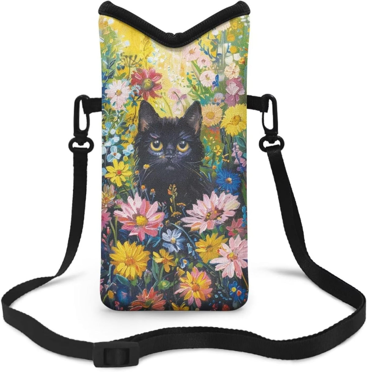 Adjustable Crossbody Phone Bag with Hook & Loop Strap Hand Free Cell Phone Bag for Women Men Running Travel Essentials