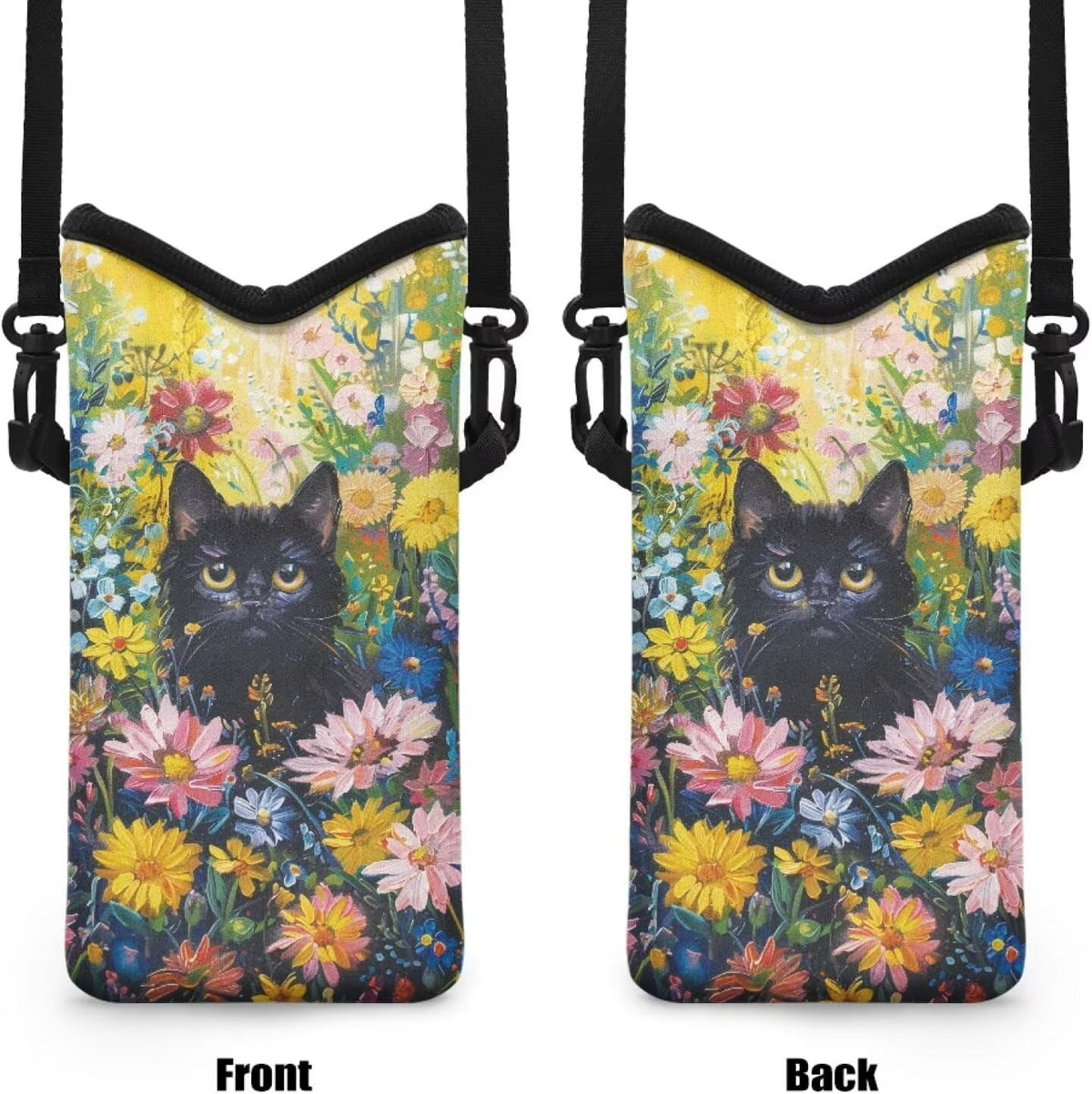 Adjustable Crossbody Phone Bag with Hook & Loop Strap Hand Free Cell Phone Bag for Women Men Running Travel Essentials
