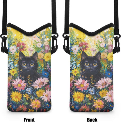 Adjustable Crossbody Phone Bag with Hook & Loop Strap Hand Free Cell Phone Bag for Women Men Running Travel Essentials