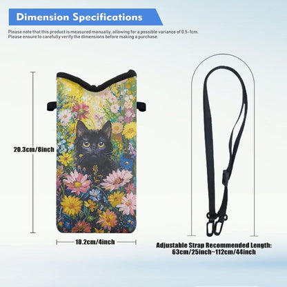 Adjustable Crossbody Phone Bag with Hook & Loop Strap Hand Free Cell Phone Bag for Women Men Running Travel Essentials