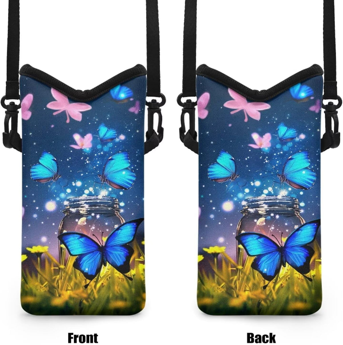 Adjustable Crossbody Phone Bag with Hook & Loop Strap Hand Free Cell Phone Bag for Women Men Running Travel Essentials