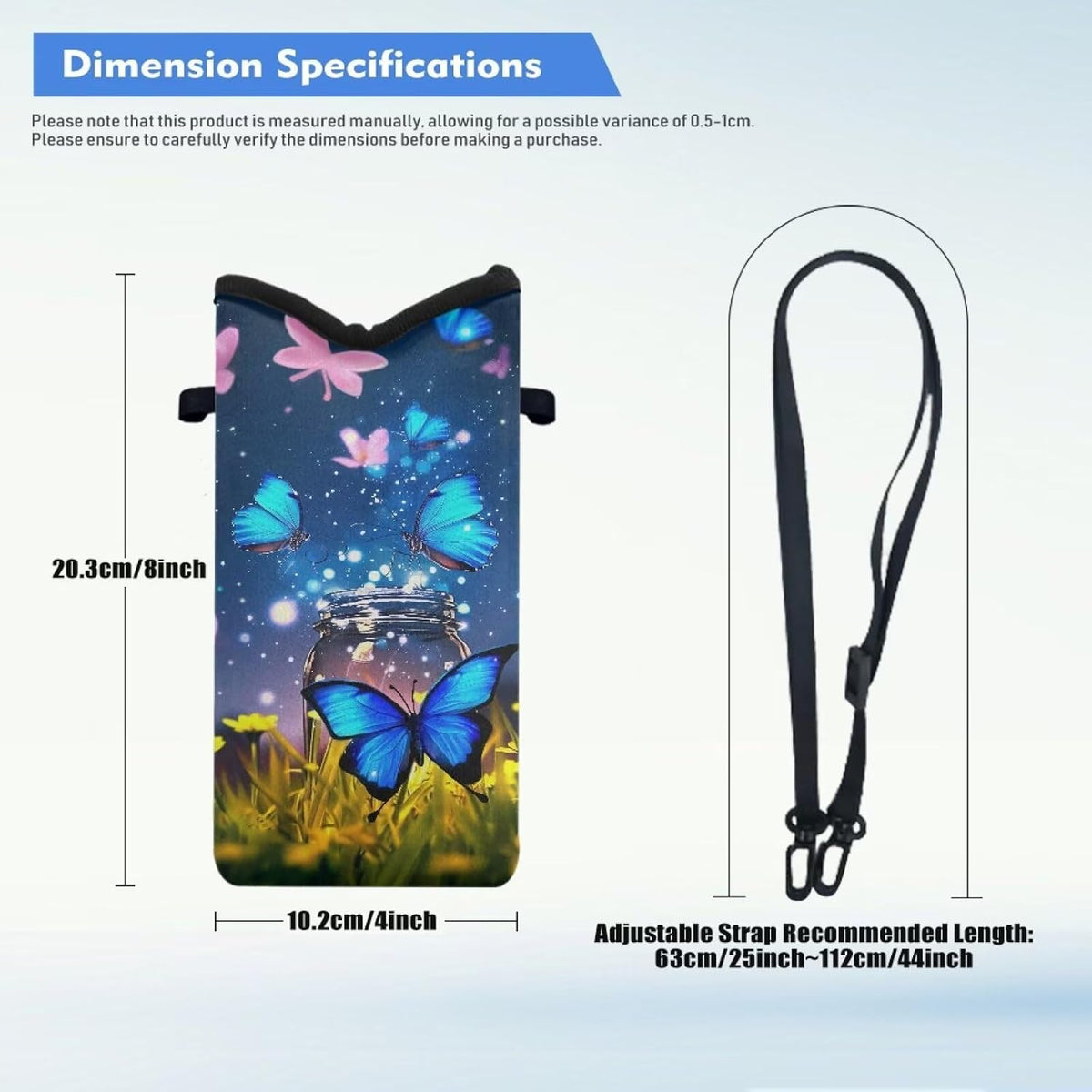 Adjustable Crossbody Phone Bag with Hook & Loop Strap Hand Free Cell Phone Bag for Women Men Running Travel Essentials